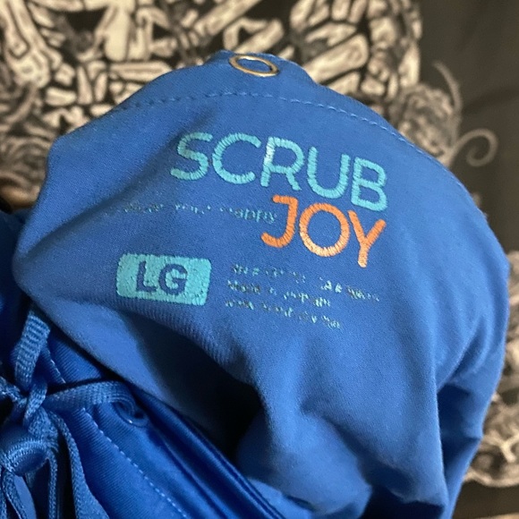 Blue Jegging Scrub Pants - Picture 2 of 2